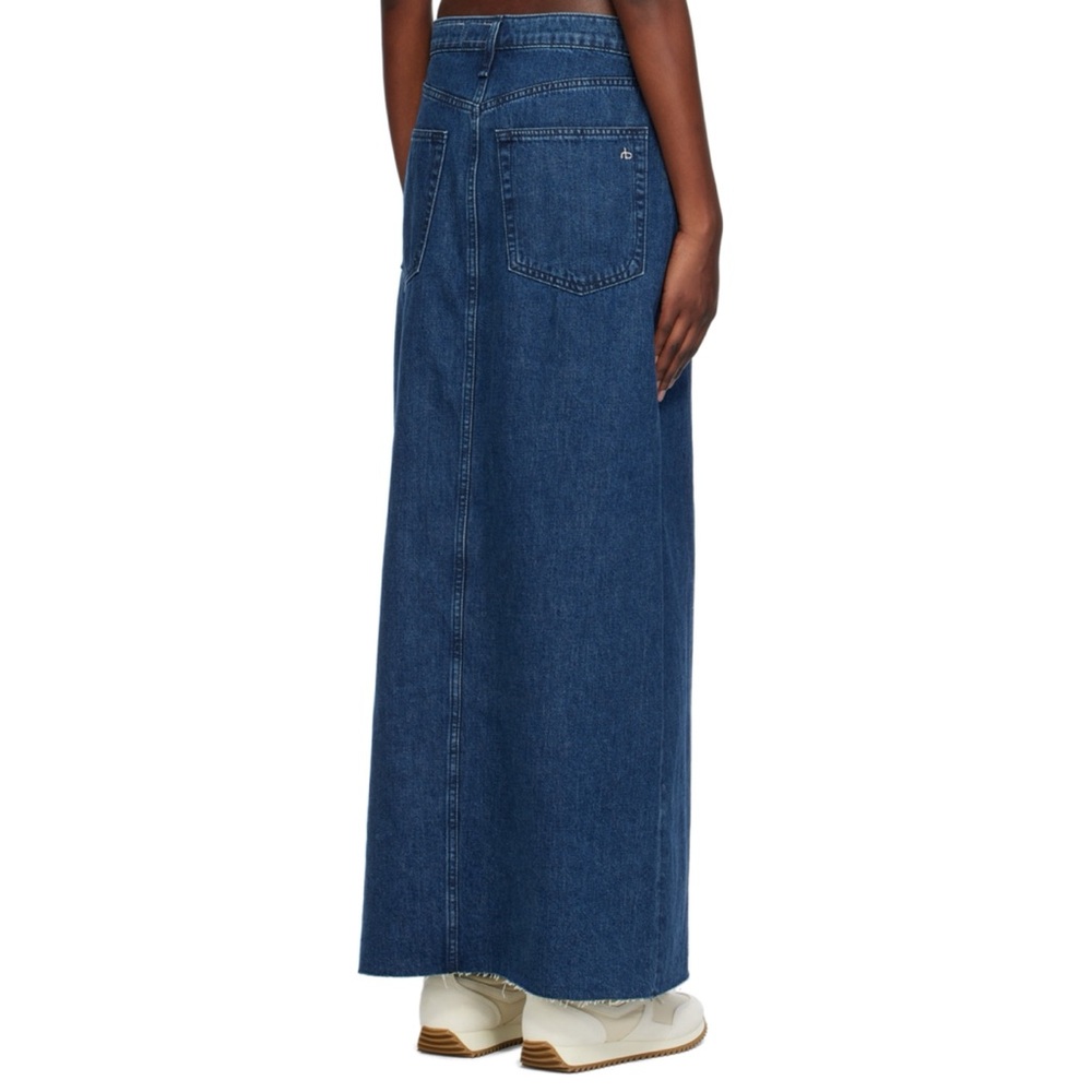 NWOT Rag & Bone Avery Maxi Denim Jean Skirt Navy Dark Blue Size 27 - Picture 16 of 16